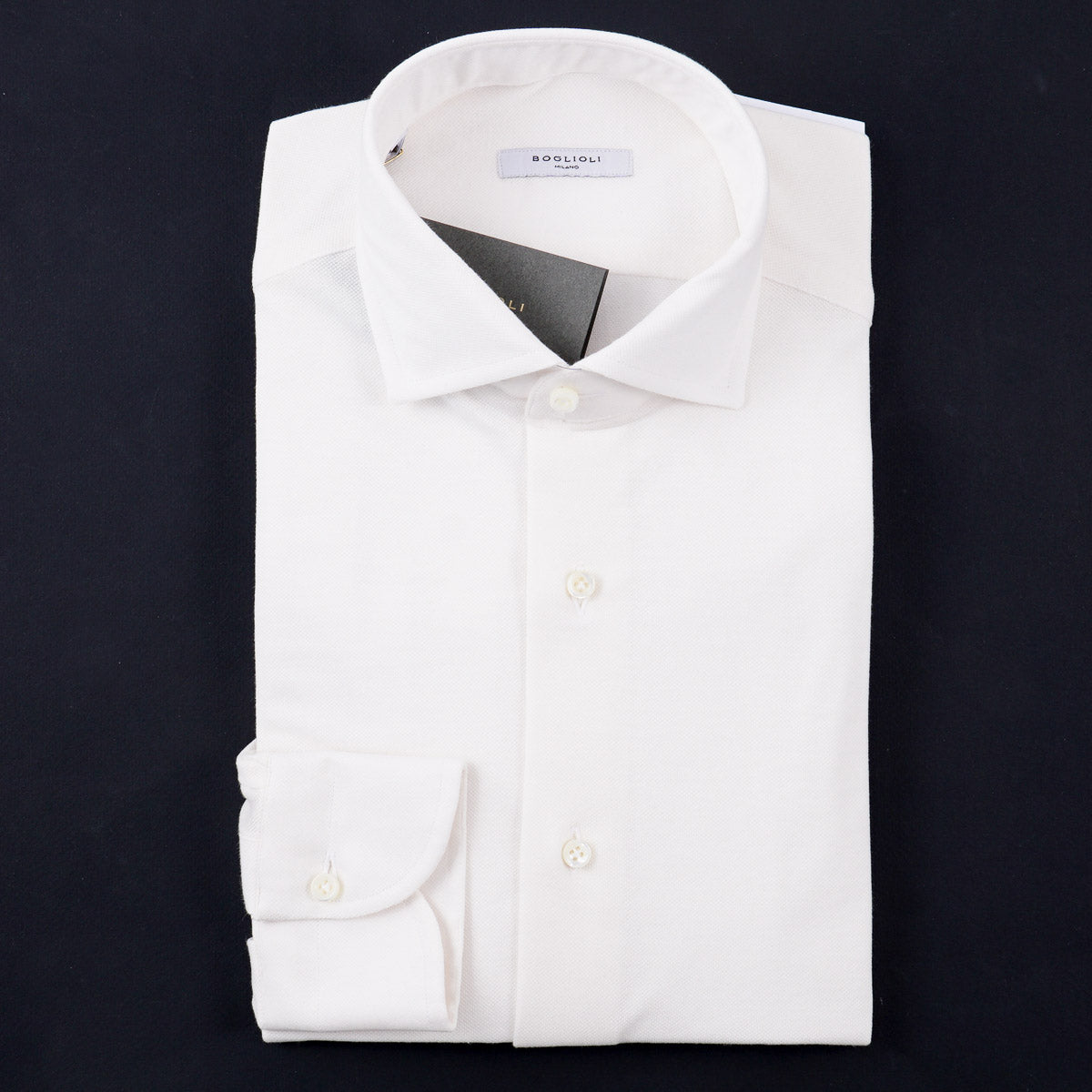 Boglioli Slim-Fit Pique Knit Cotton Shirt