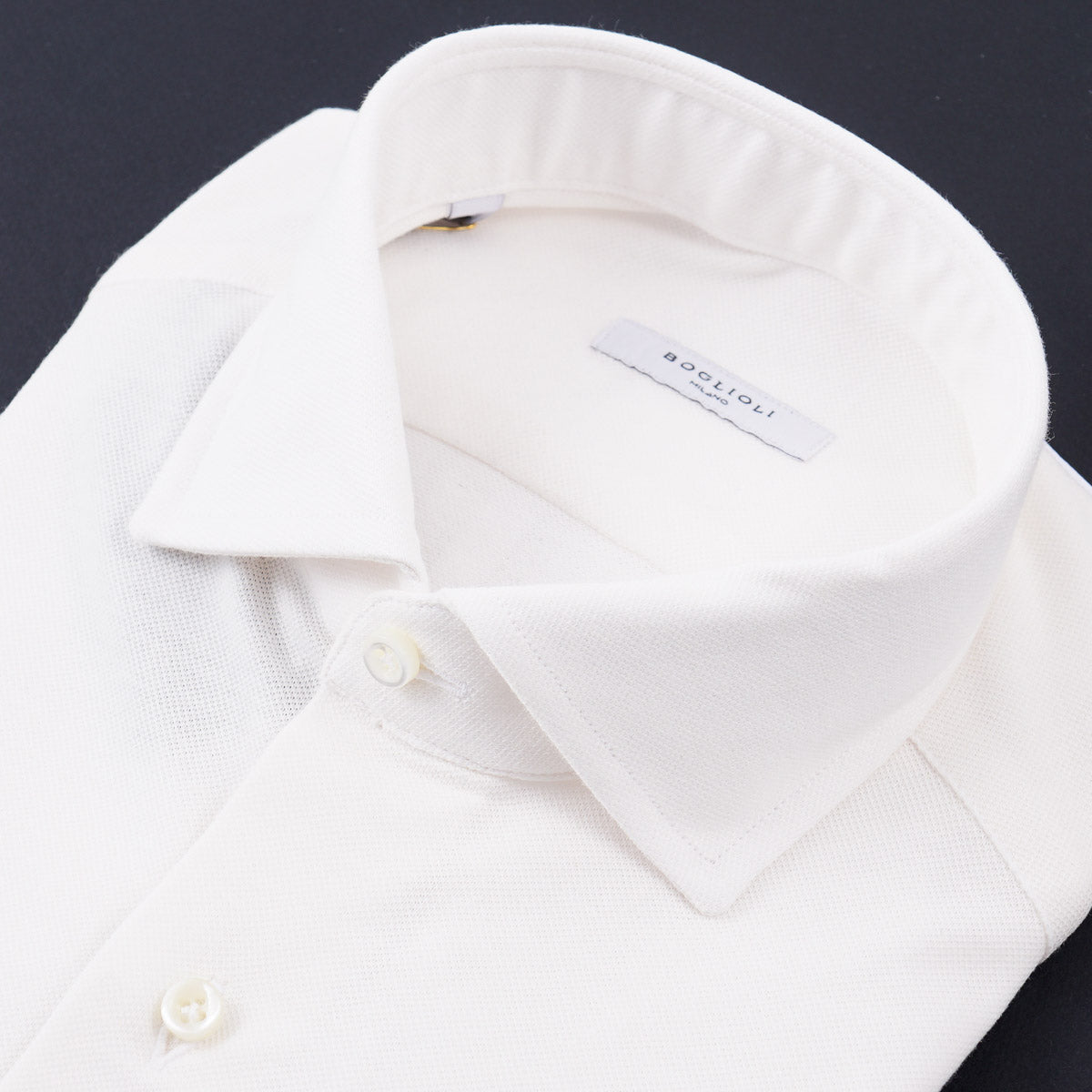 Boglioli Slim-Fit Pique Knit Cotton Shirt