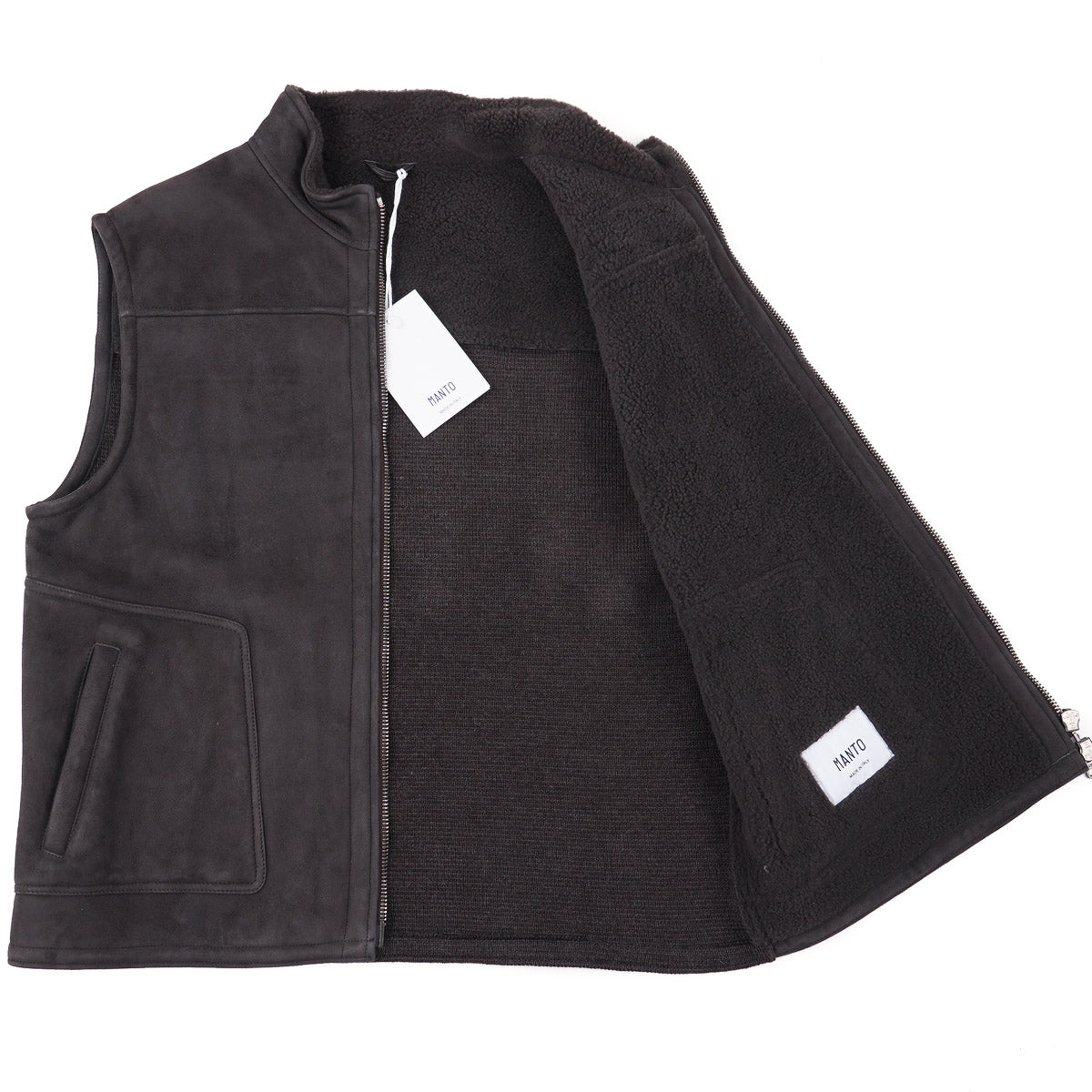 Manto Shearling Leather Outerwear Vest - Top Shelf Apparel