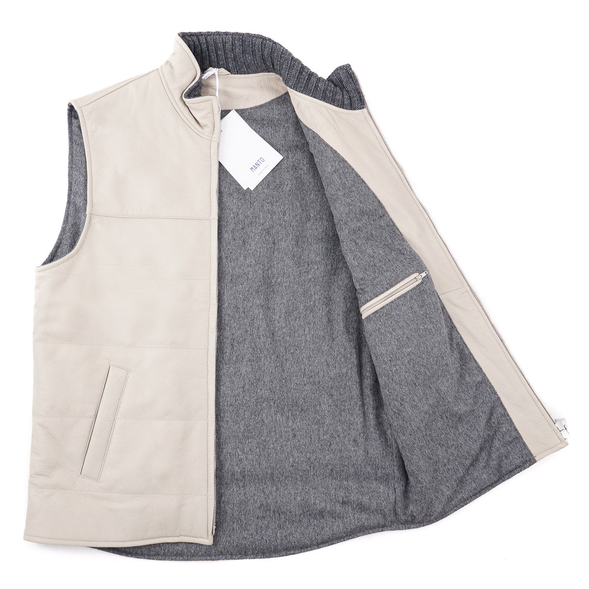 Manto Wool-Lined Deerskin Leather Vest - Top Shelf Apparel