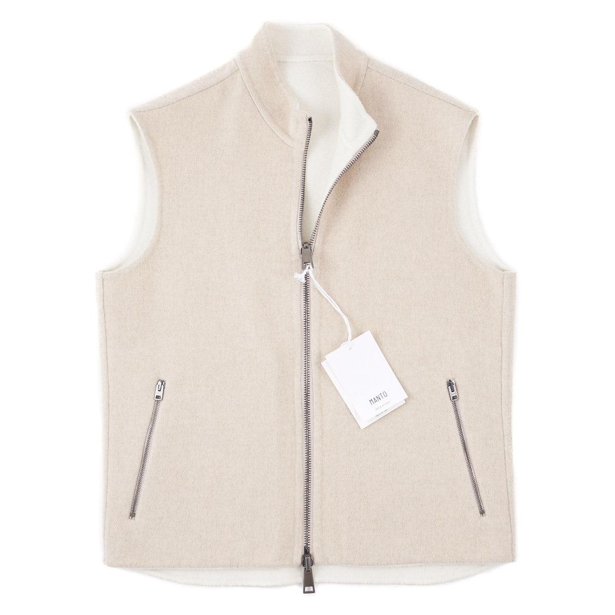 Manto Reversible Flannel Cashmere Vest - Top Shelf Apparel