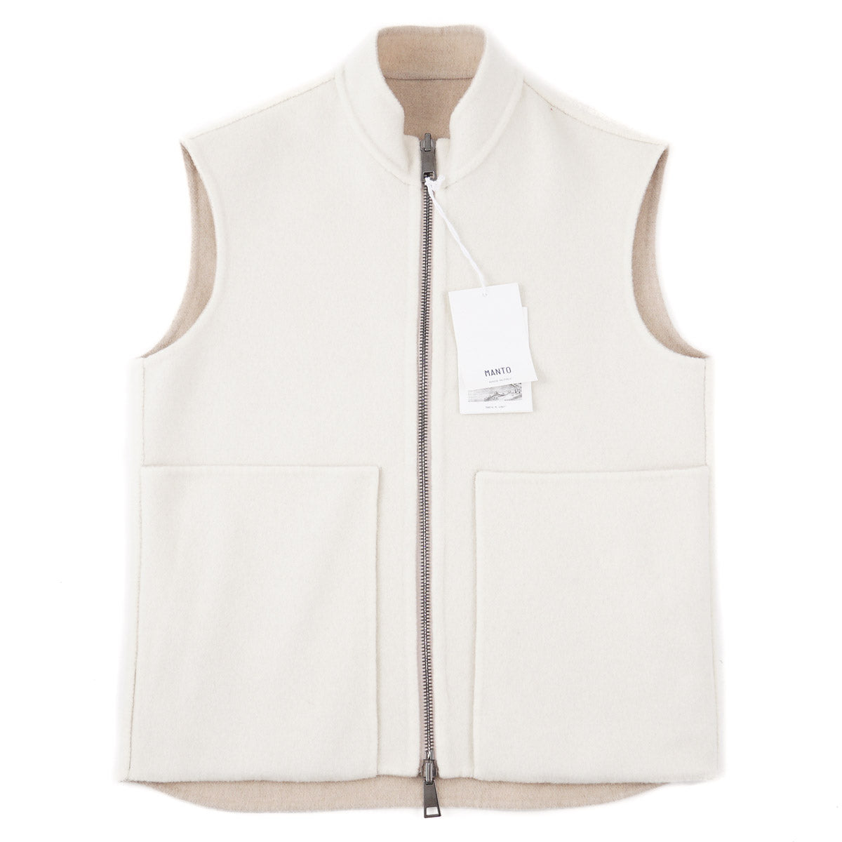 Manto Reversible Flannel Cashmere Vest - Top Shelf Apparel