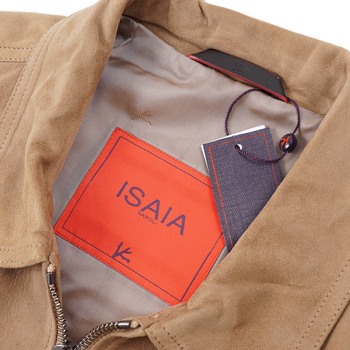 Isaia Lightweight Lamb Suede Jacket