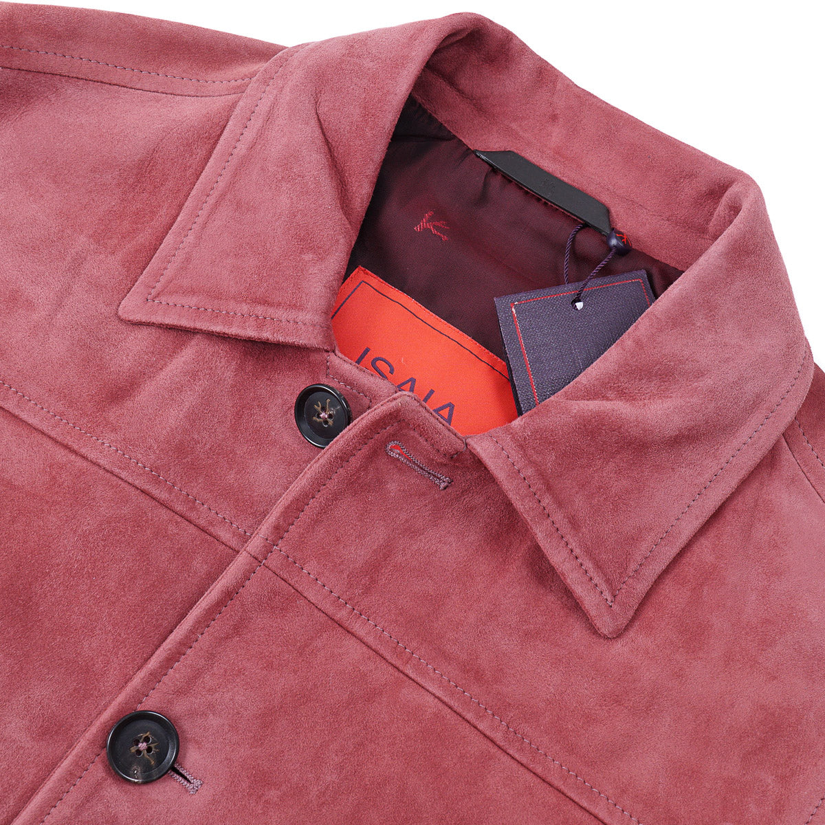 Isaia 'Portofino' Lamb Suede Jacket
