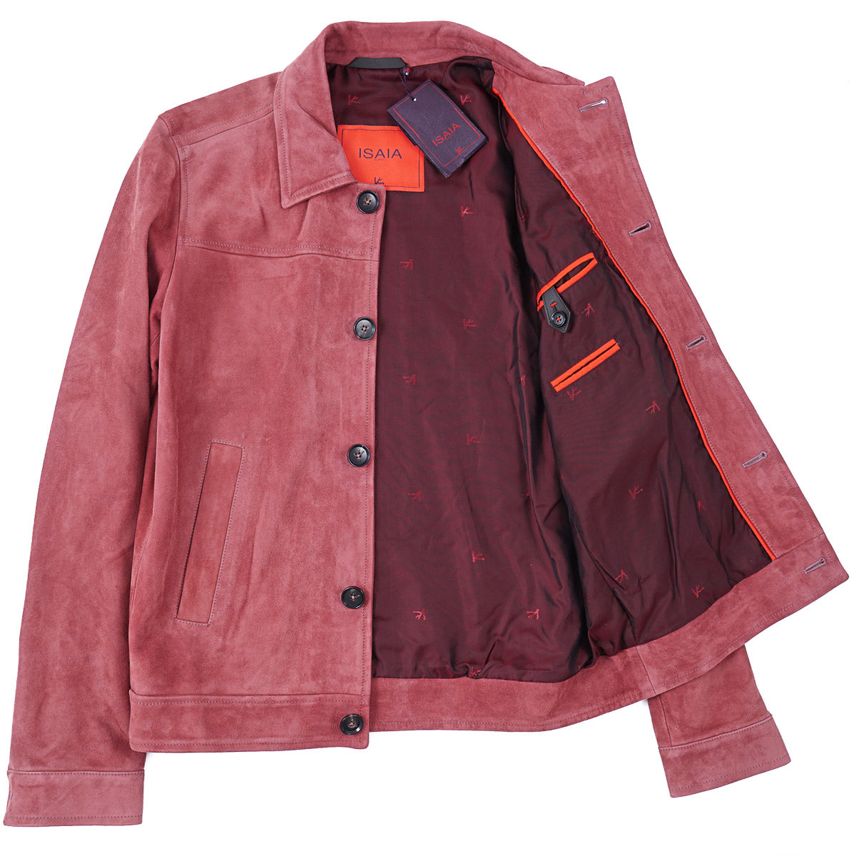 Isaia 'Portofino' Lamb Suede Jacket