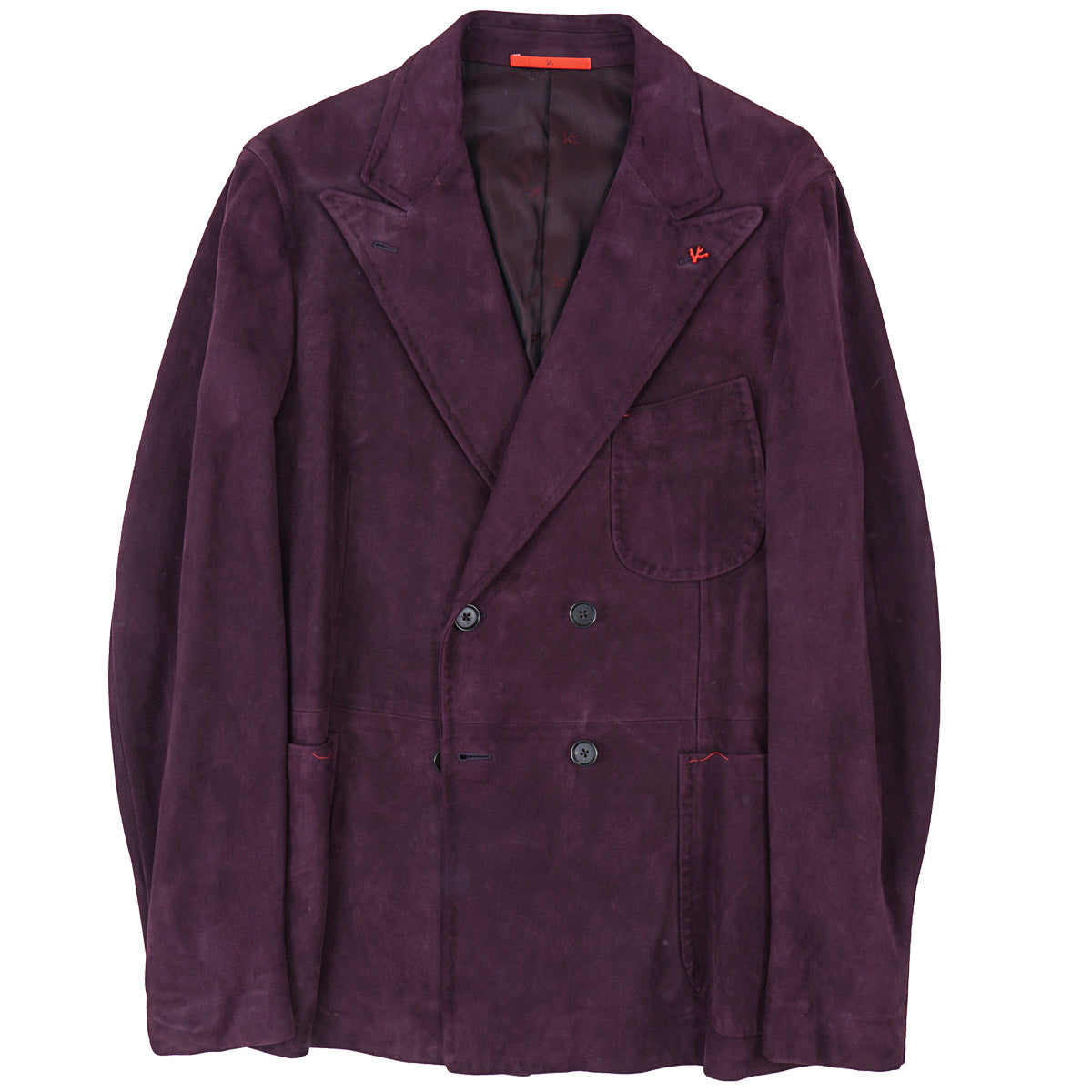 Isaia Soft Lamb Suede Leather Blazer