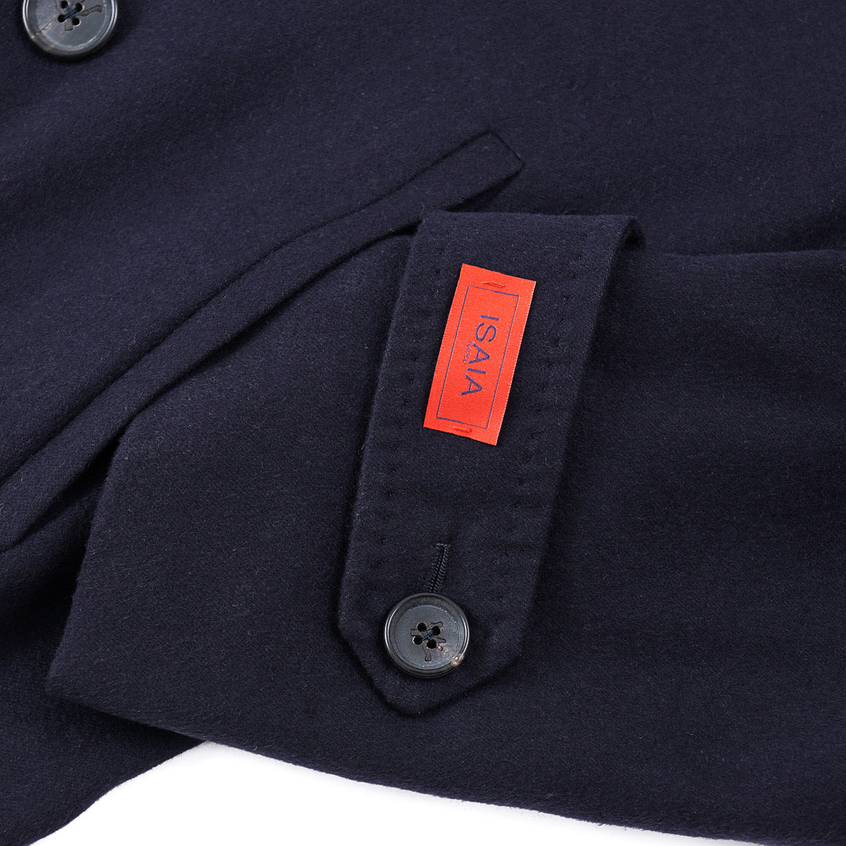Isaia Lightweight Aqua Cashmere Peacoat
