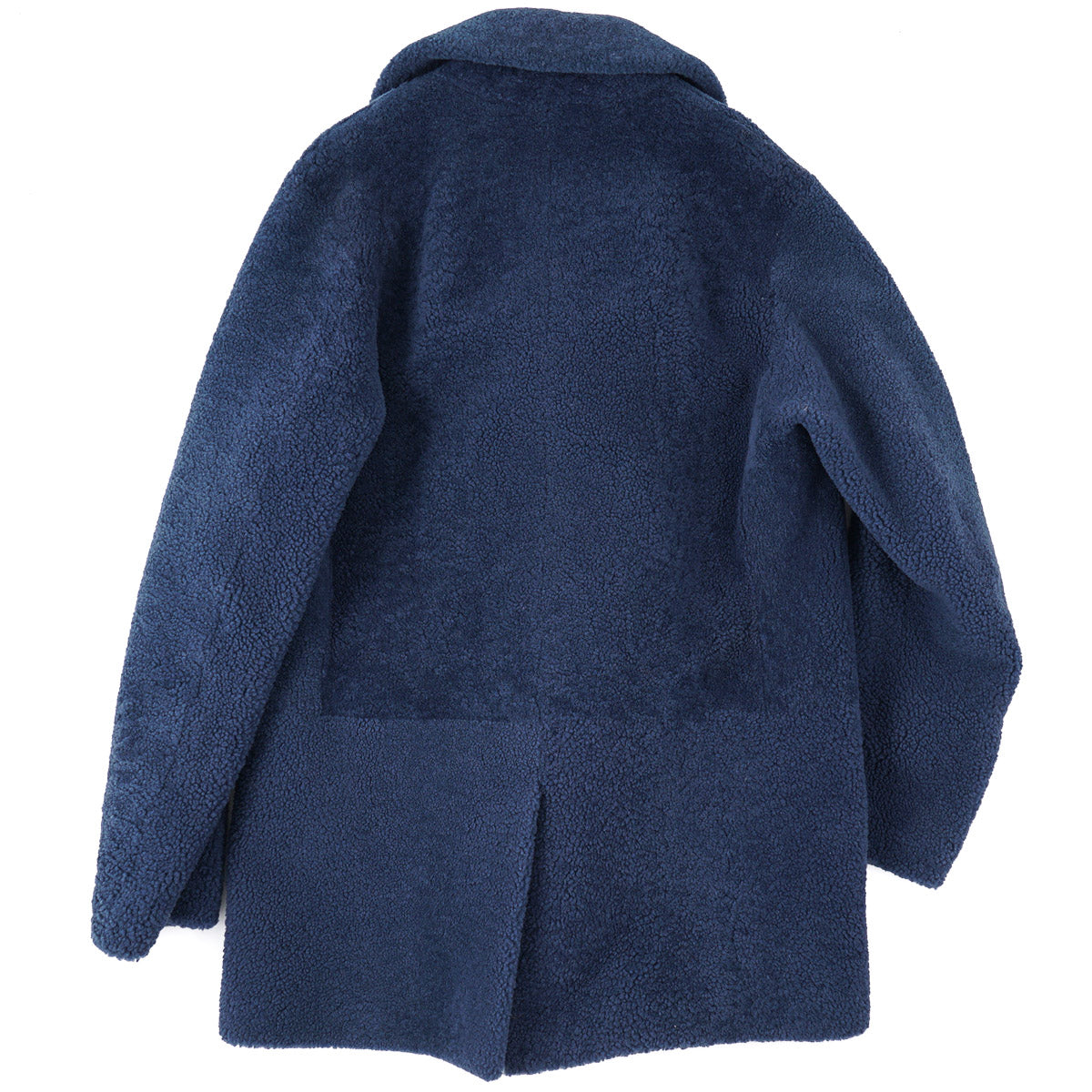 Isaia Plush Reverse Lamb Shearling Coat