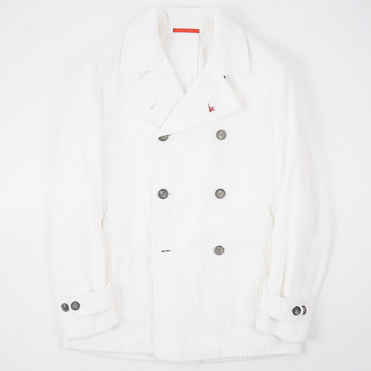 Isaia Corduroy Cotton Pea Coat