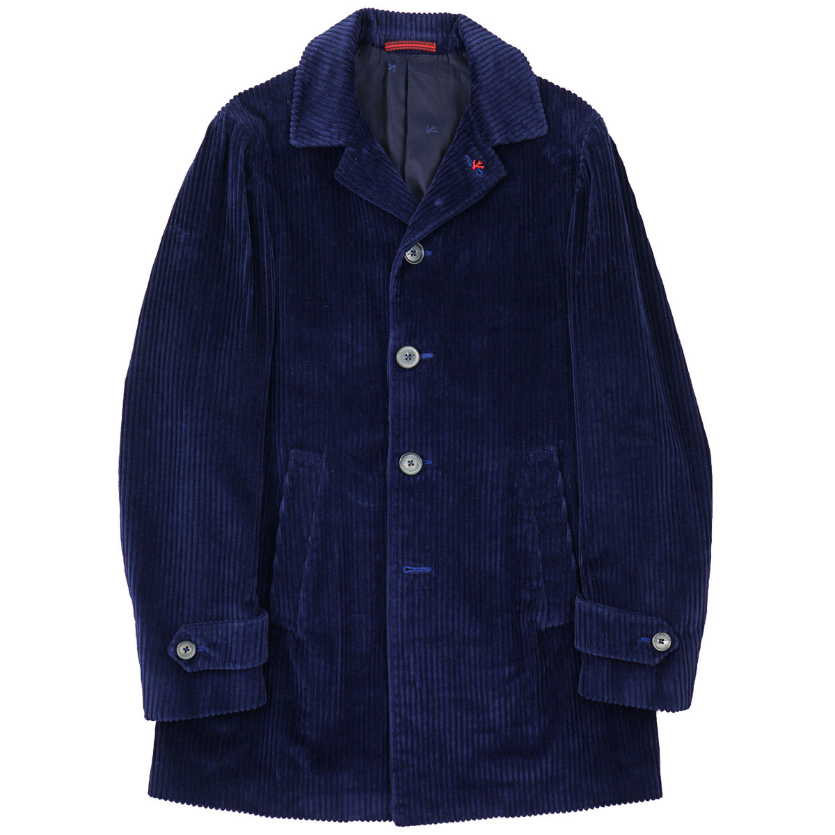 Isaia Slim-Fit Corduroy Cotton Overcoat