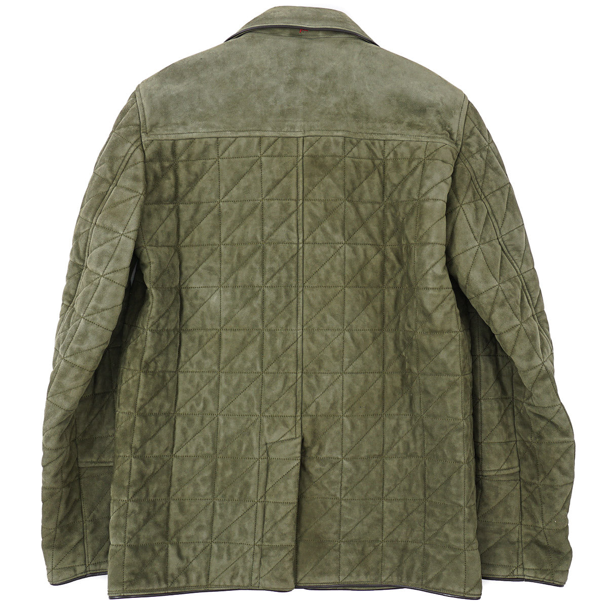 Isaia Quilted Padded Lamb Suede Jacket