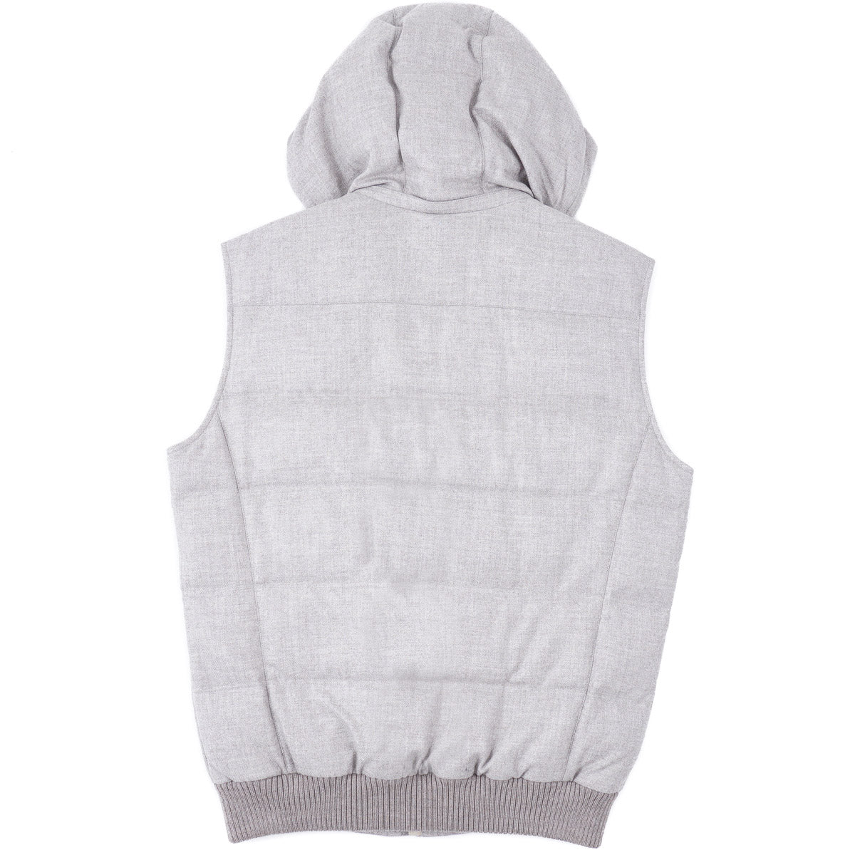 Enrico Mandelli Wool-Cashmere Down Vest with Hood