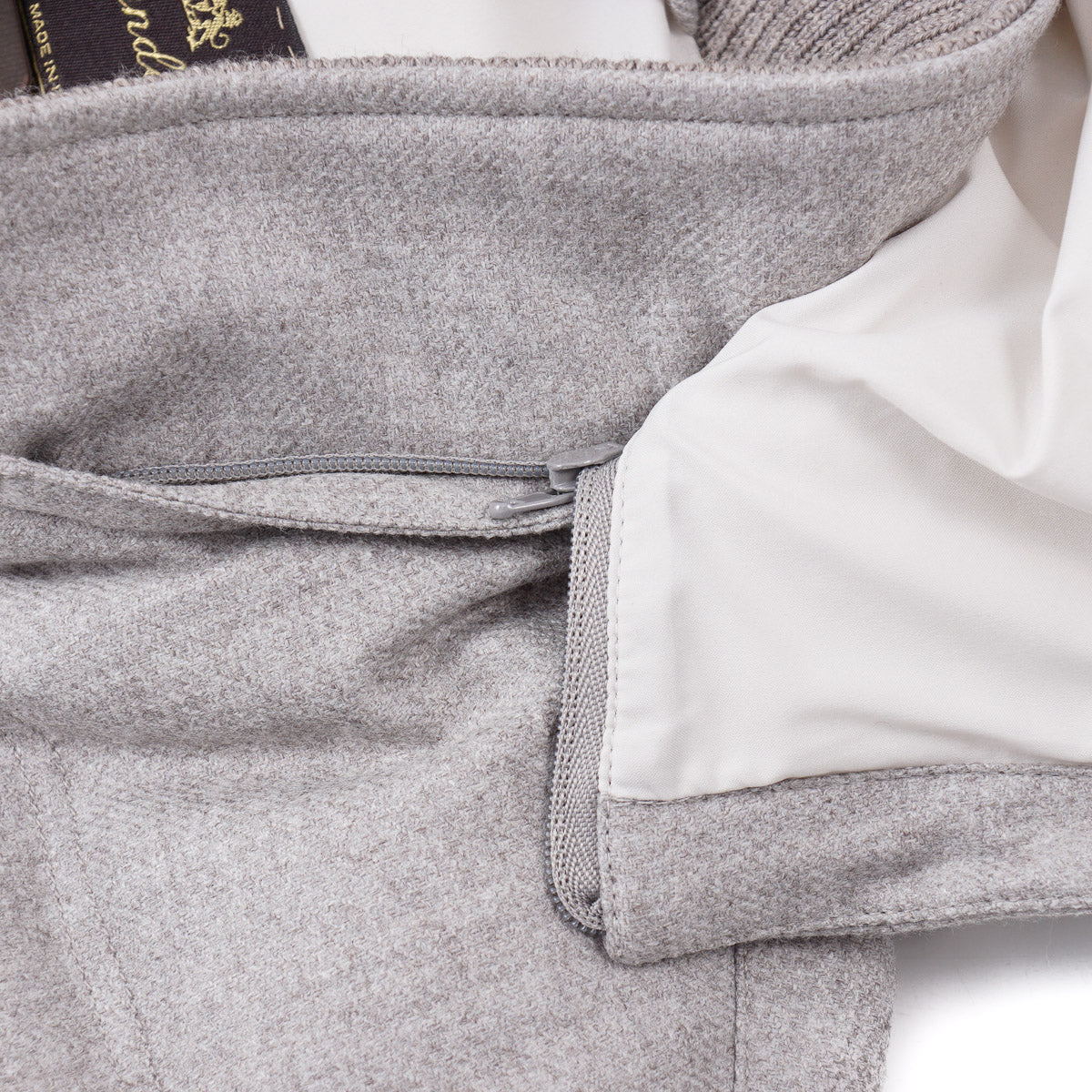 Enrico Mandelli Wool-Cashmere Down Vest with Hood