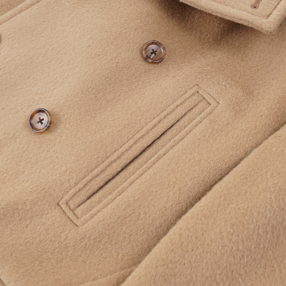 Belvest Wool Pea Coat with Hood