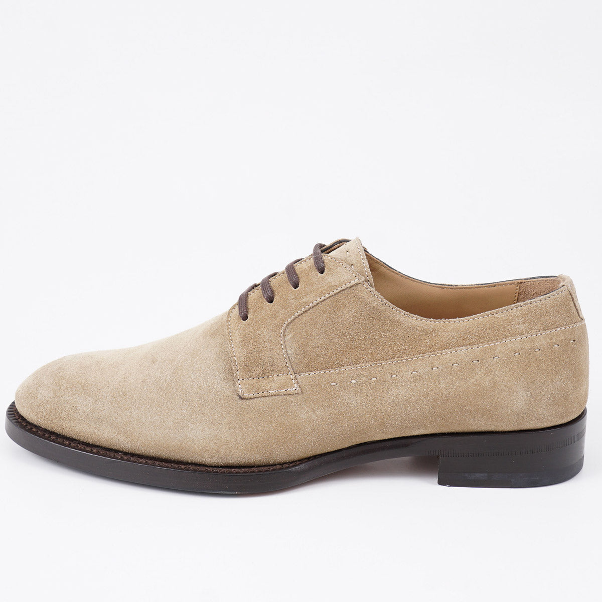 Isaia Tan Calf Suede Derby - Top Shelf Apparel
