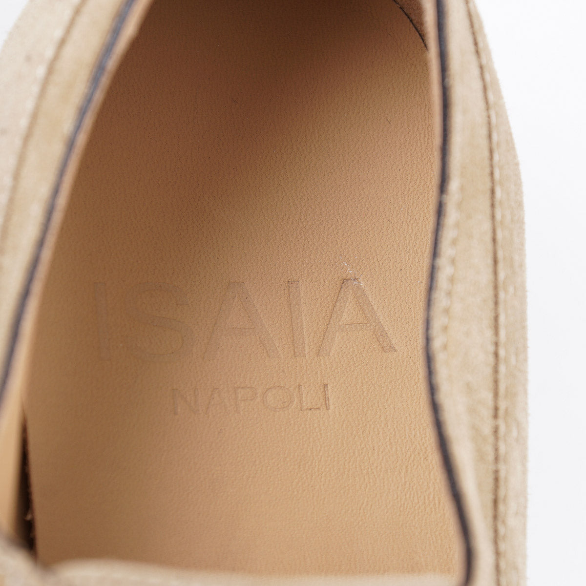 Isaia Tan Calf Suede Derby - Top Shelf Apparel