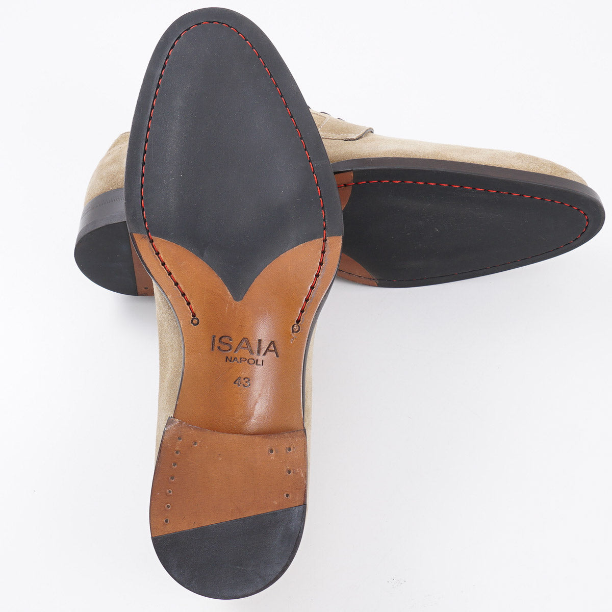 Isaia Tan Calf Suede Derby - Top Shelf Apparel