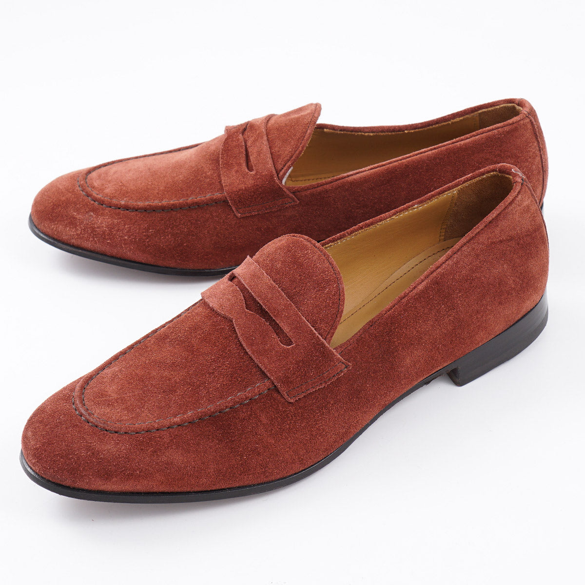 Isaia Unlined Suede Penny Loafer - Top Shelf Apparel