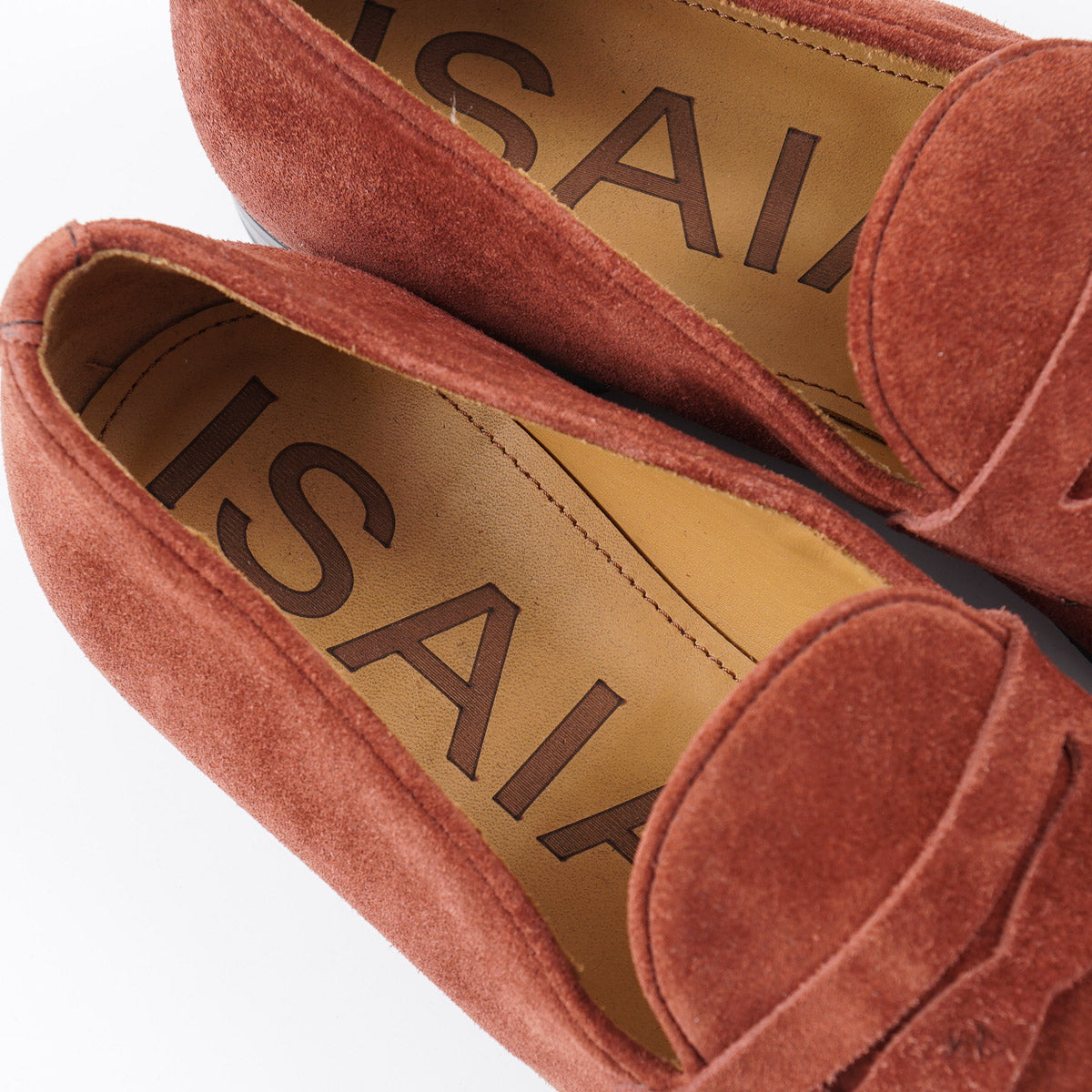 Isaia Unlined Suede Penny Loafer - Top Shelf Apparel