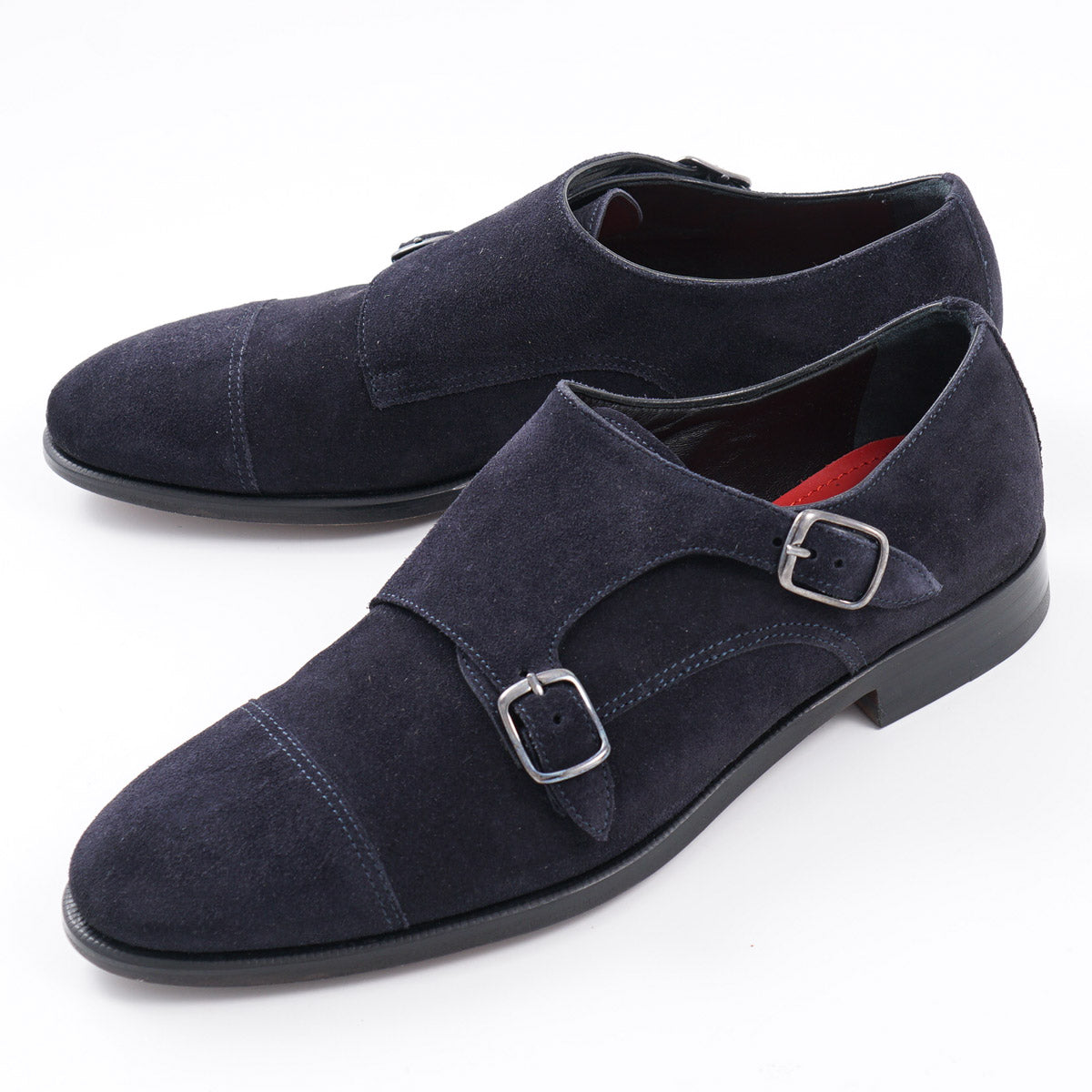 Isaia Suede Double Monk Strap
