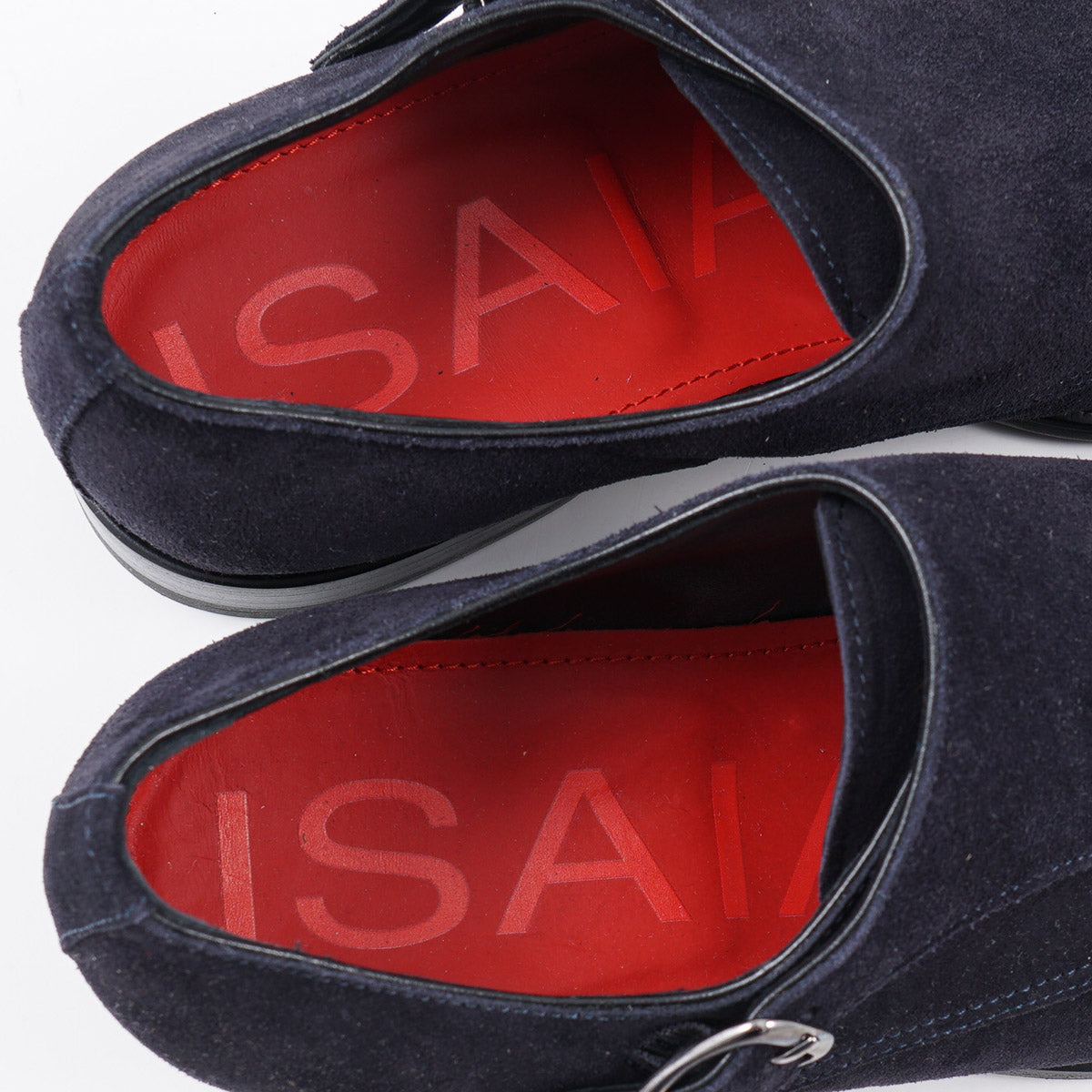Isaia Suede Double Monk Strap
