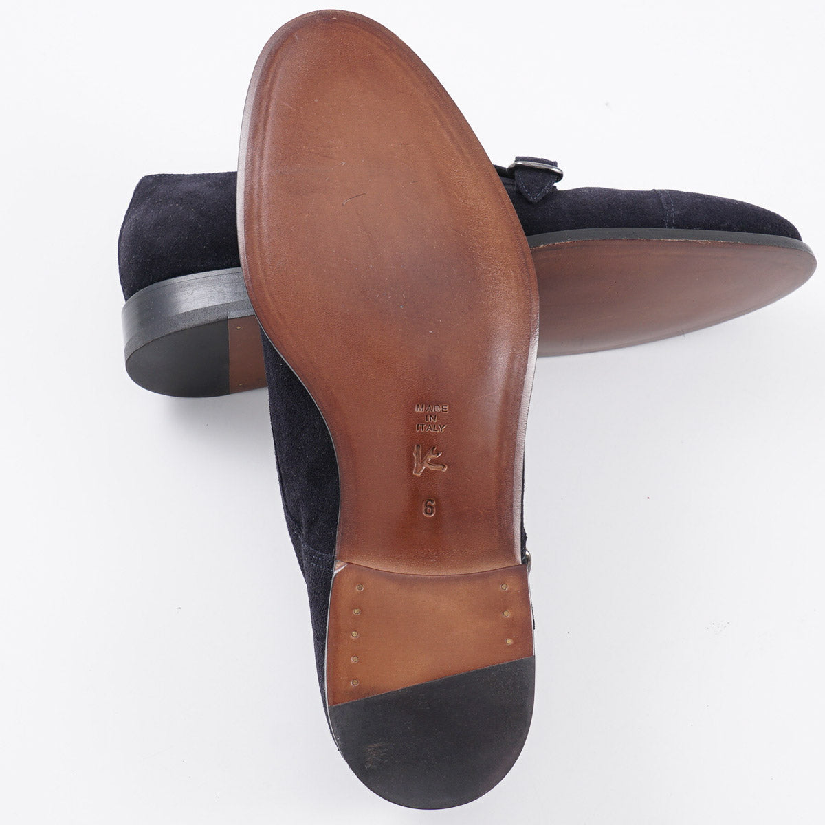 Isaia Suede Double Monk Strap