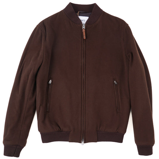 Manto Flannel Cashmere Bomber Jacket