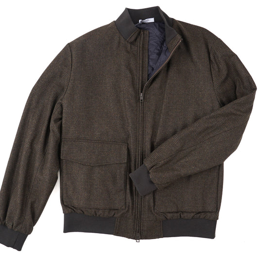 Boglioli Padded Flannel Wool Bomber Jacket