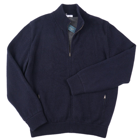 Boglioli Full-Zip Cashmere Bomber Sweater