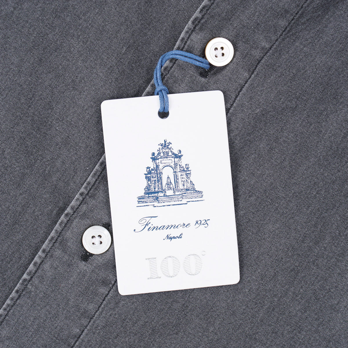 Finamore Slim-Fit Denim Cotton Shirt
