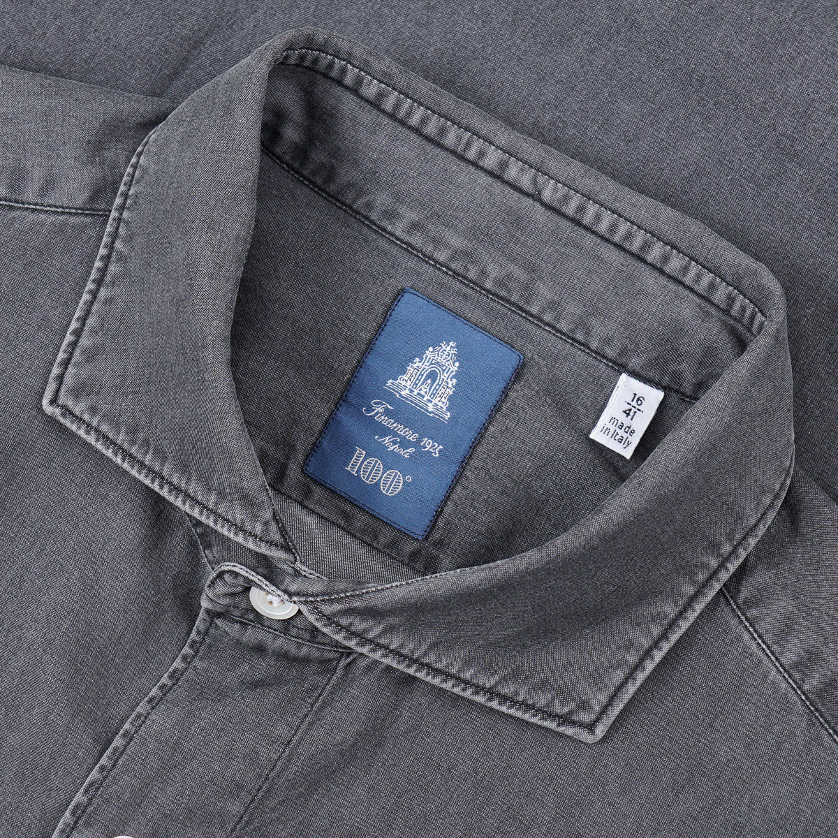 Finamore Slim-Fit Denim Cotton Shirt