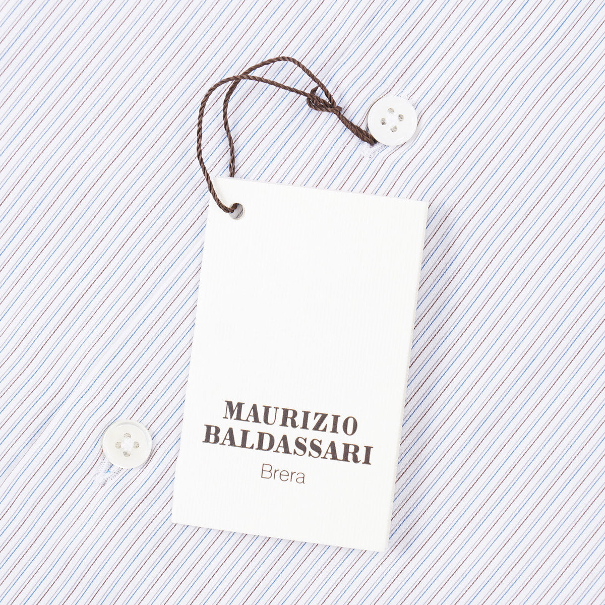 Maurizio Baldassari Spread Collar Cotton Shirt