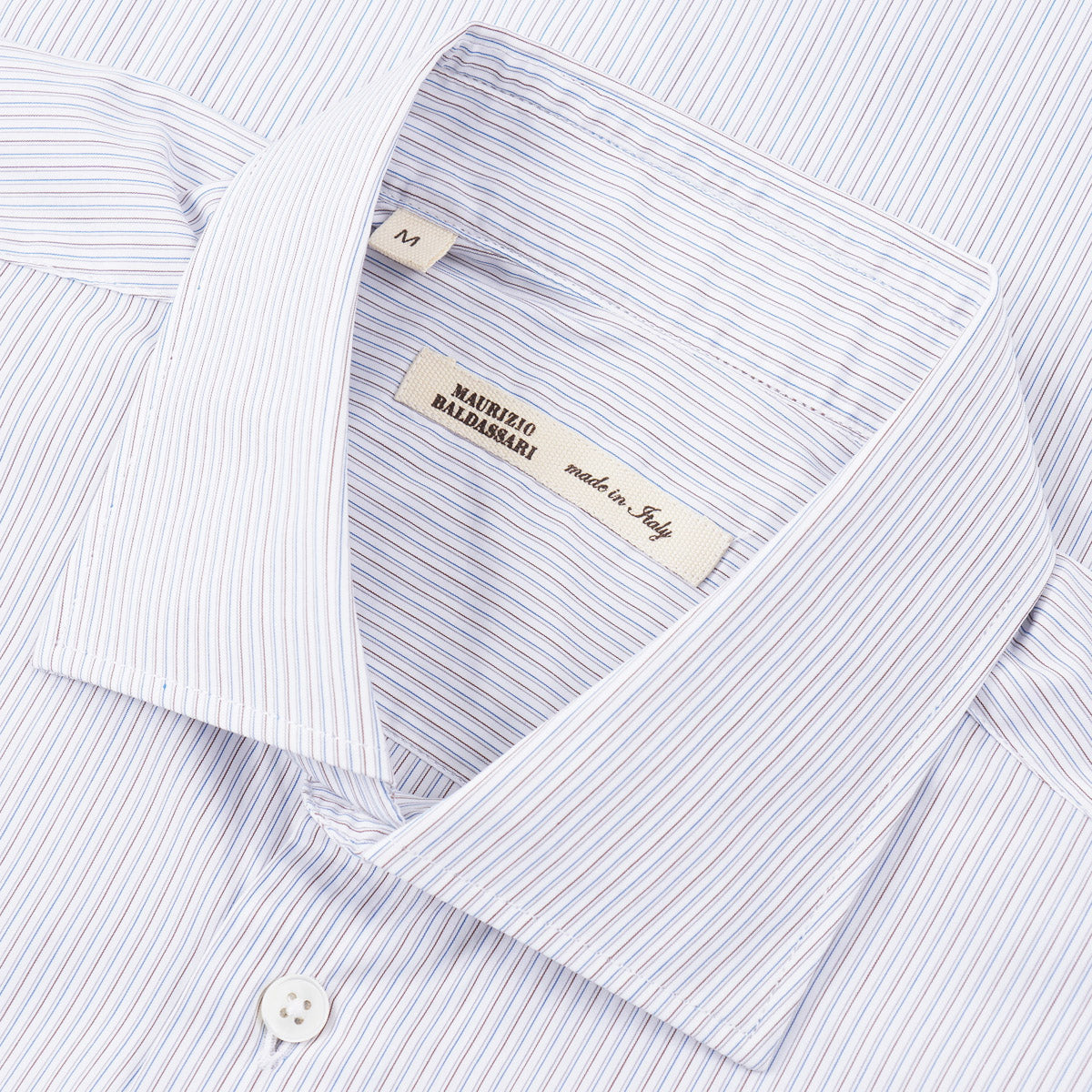 Maurizio Baldassari Spread Collar Cotton Shirt