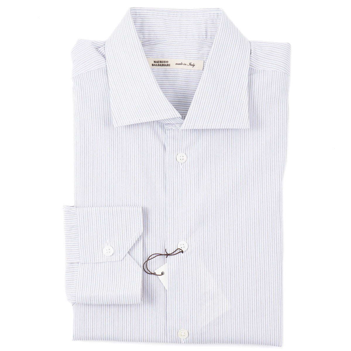 Maurizio Baldassari Spread Collar Cotton Shirt