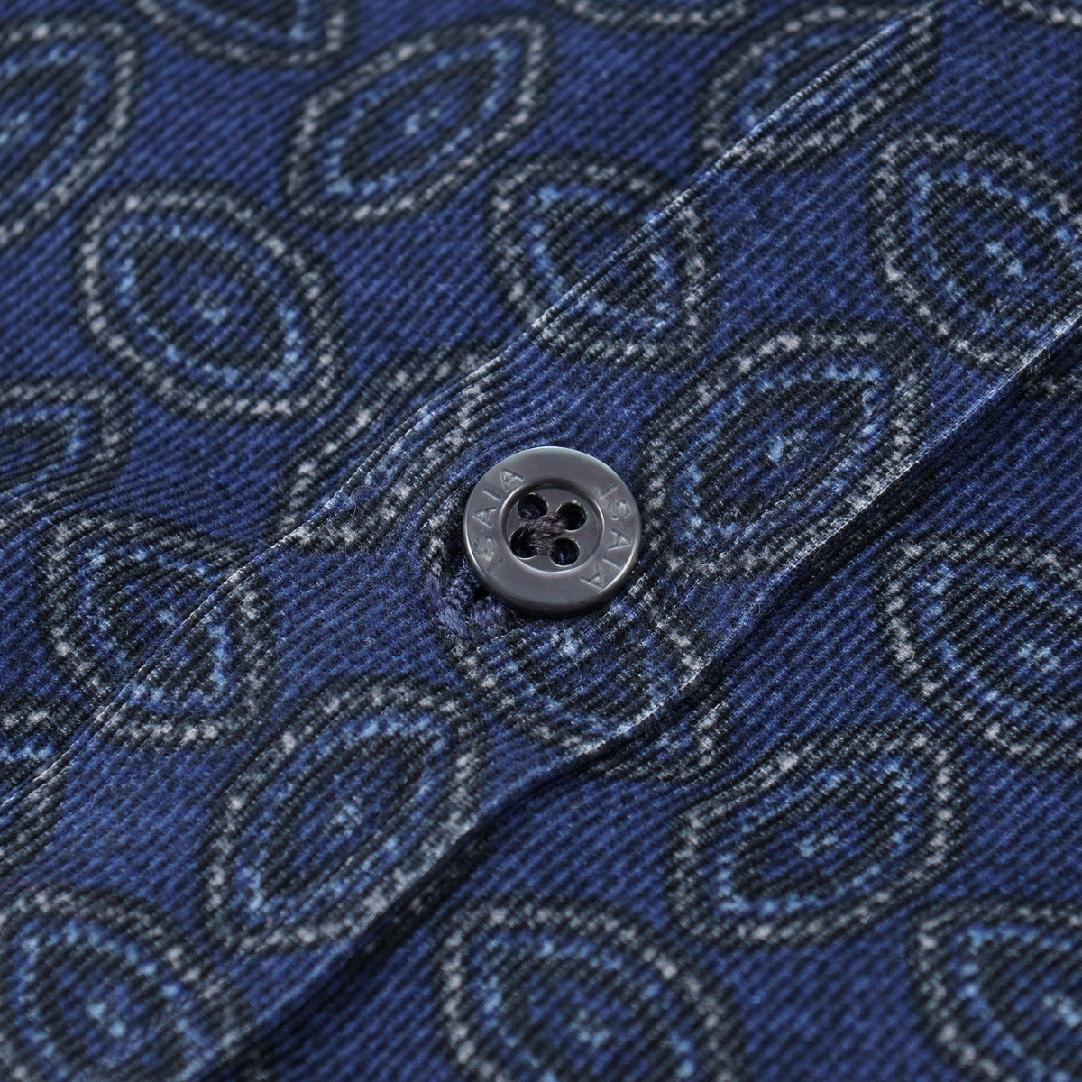 Isaia Printed Micro Corduroy Sport Shirt