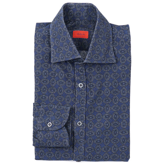 Isaia Printed Micro Corduroy Sport Shirt - Top Shelf Apparel