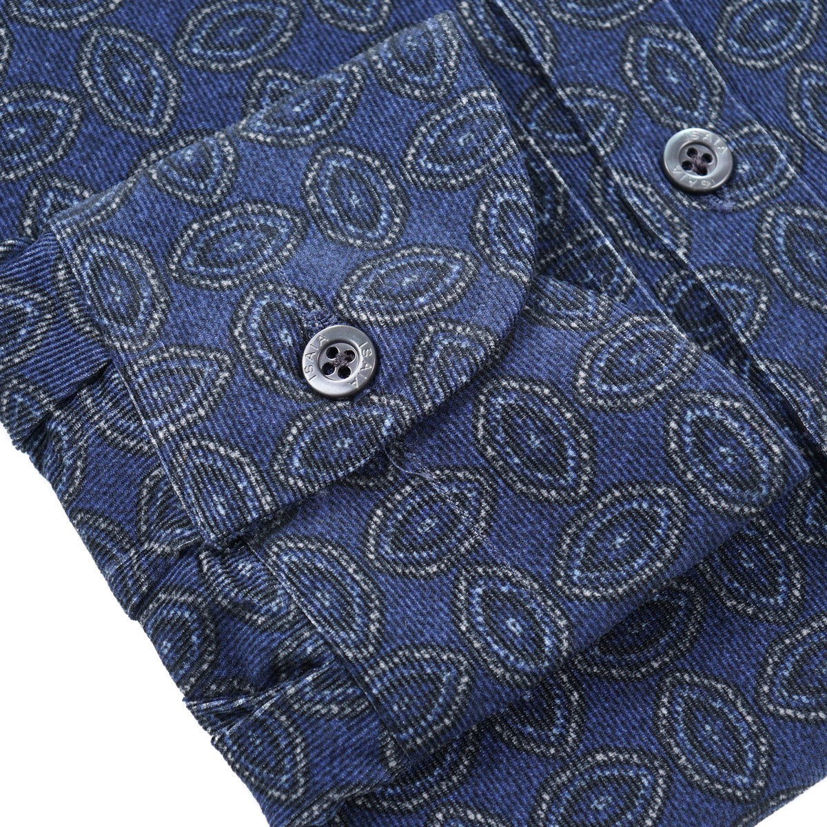 Isaia Printed Micro Corduroy Sport Shirt