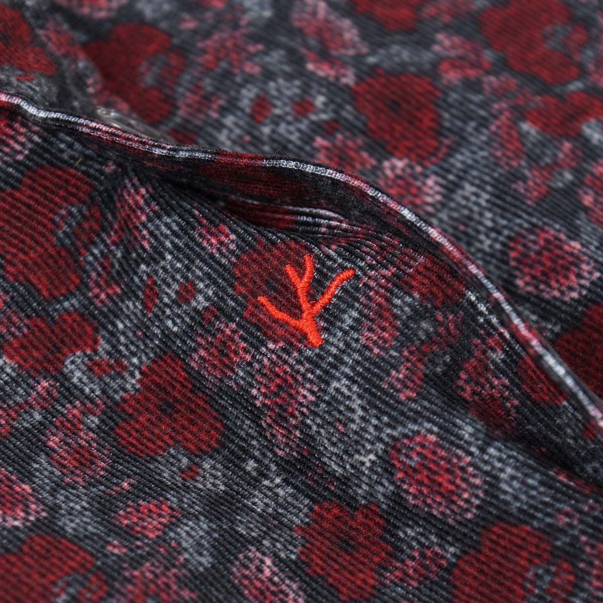 Isaia Printed Micro Corduroy Sport Shirt