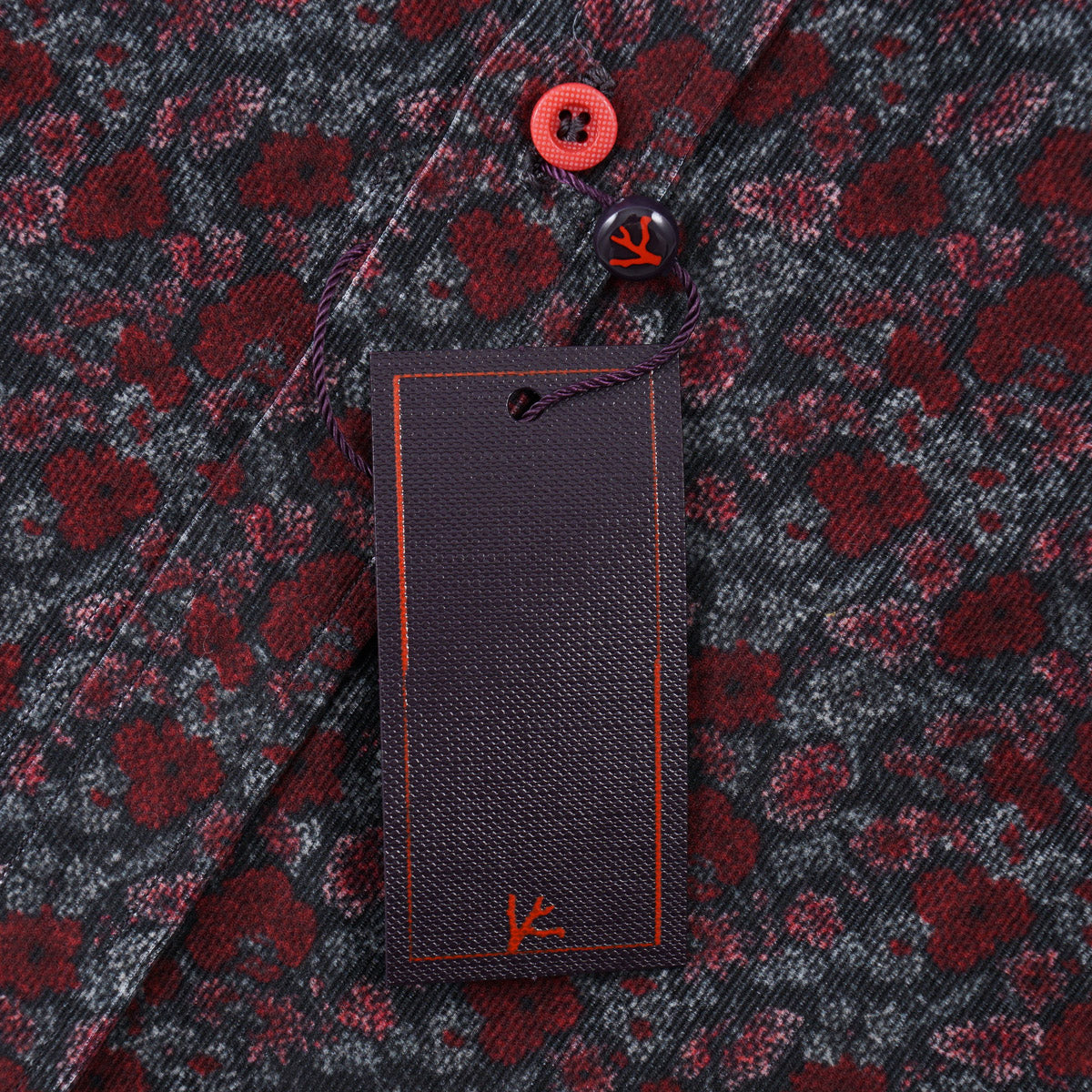 Isaia Printed Micro Corduroy Sport Shirt