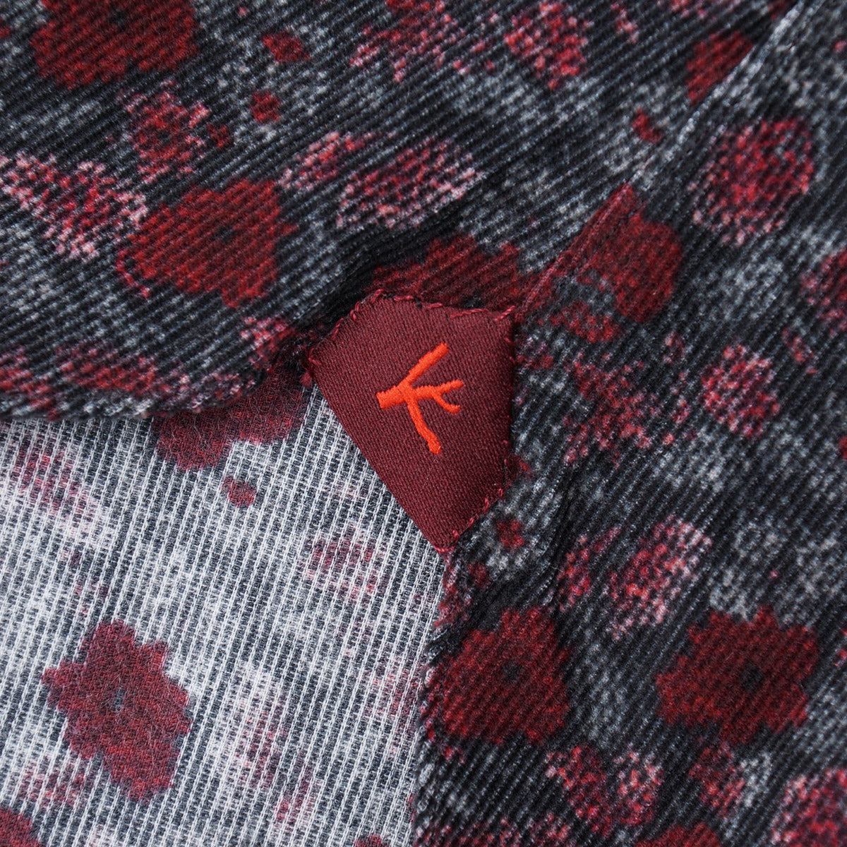Isaia Printed Micro Corduroy Sport Shirt