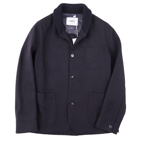 Manto Wool-Cashmere Jacket with Knit Collar - Top Shelf Apparel