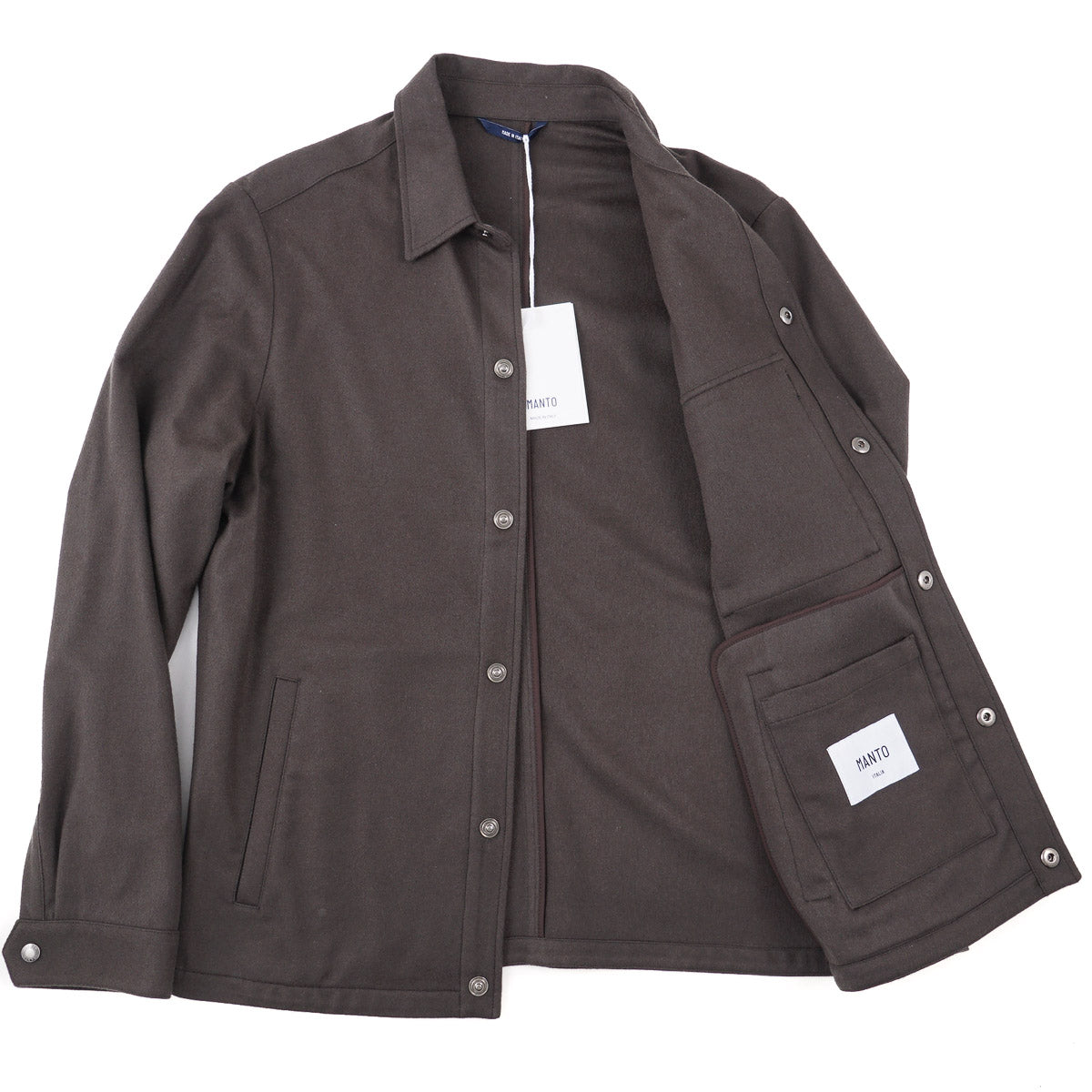 Manto Brushed Cashmere Shirt-Jacket - Top Shelf Apparel