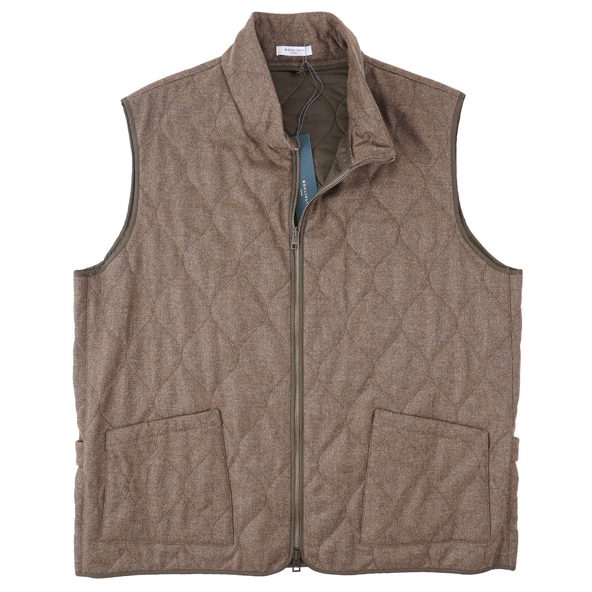 Boglioli Quilted Flannel Wool Vest