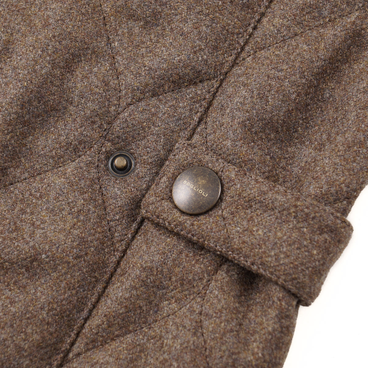 Boglioli Quilted Flannel Wool Vest