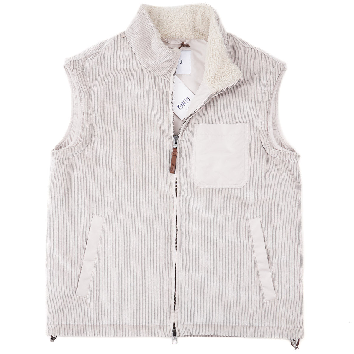 Manto Corduroy Vest with Shearling Collar