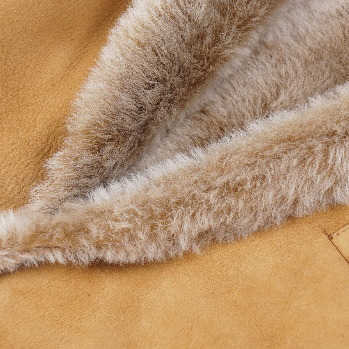 Isaia Plush Shearling Leather Blazer