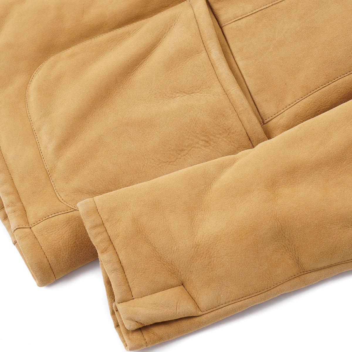 Isaia Plush Shearling Leather Blazer