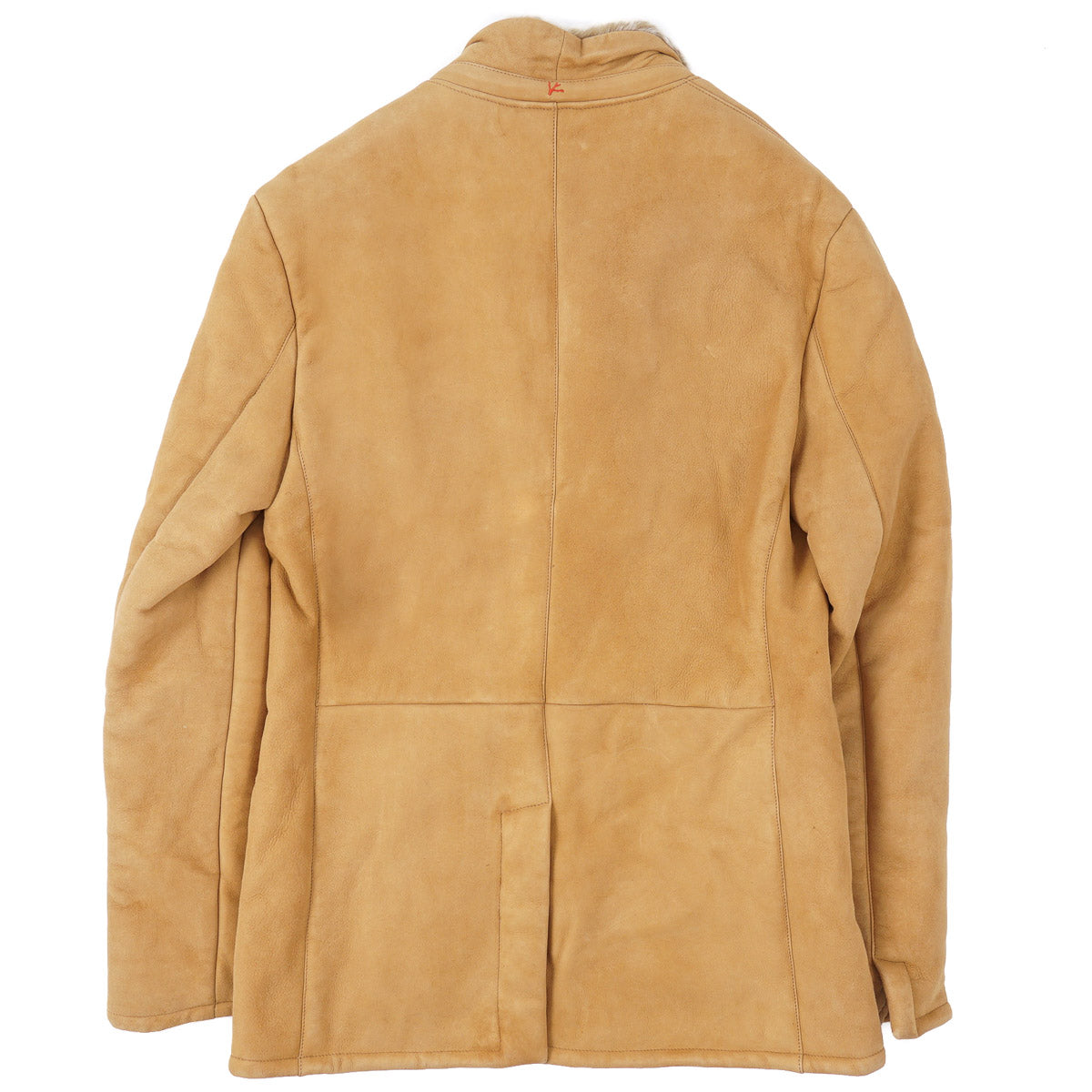 Isaia Plush Shearling Leather Blazer