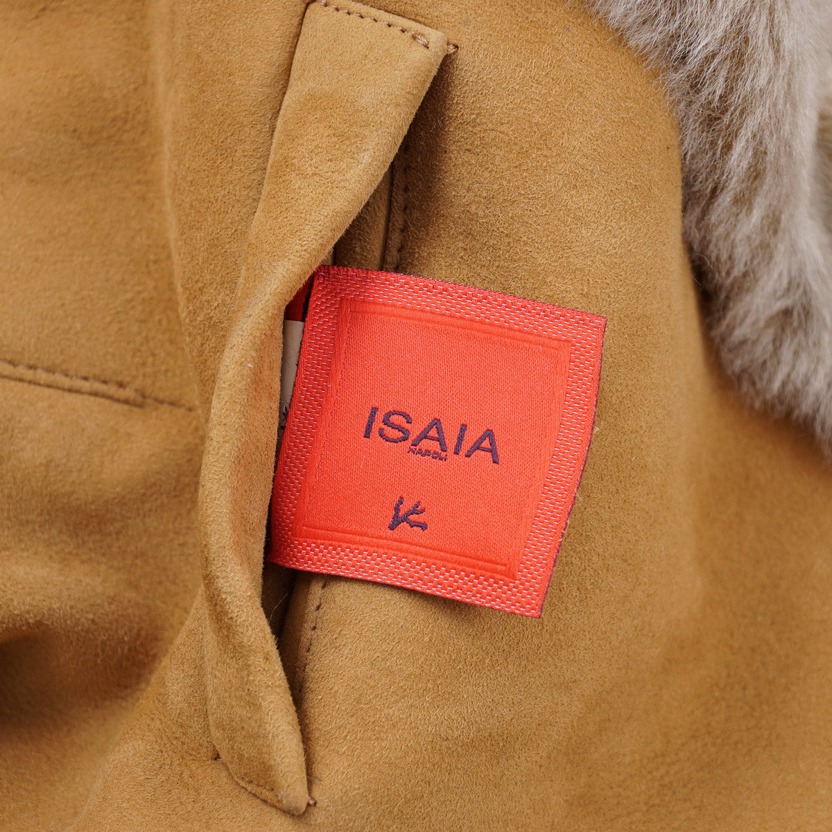 Isaia Plush Shearling Leather Blazer
