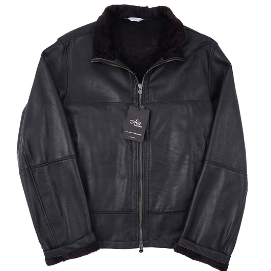 Hettabretz Shearling Leather Bomber Jacket